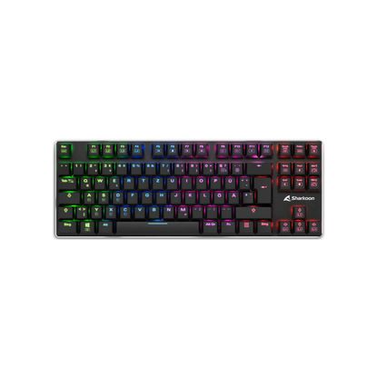 Teclado Gaming Sharkoon PureWriter TKL | Mecánico | RGB | USB | Switch Azul | Inglés