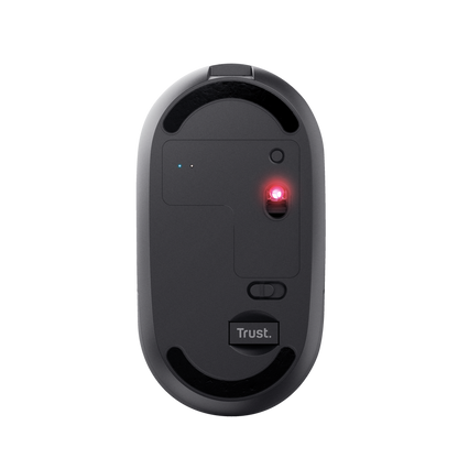 Trust Puck 24059 mouse inalámbrico vista inferior con sensor óptico