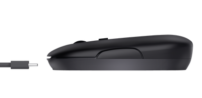 Mouse Trust Puck vista superior con botones silenciosos y rueda scroll