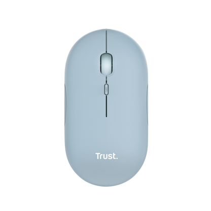 Mouse Trust Puck 24126 azul ultrafino inalámbrico vista frontal