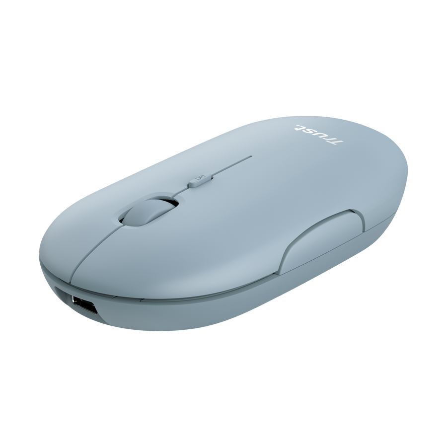 Mouse Trust Puck botones silenciosos y rueda scroll vista detalle