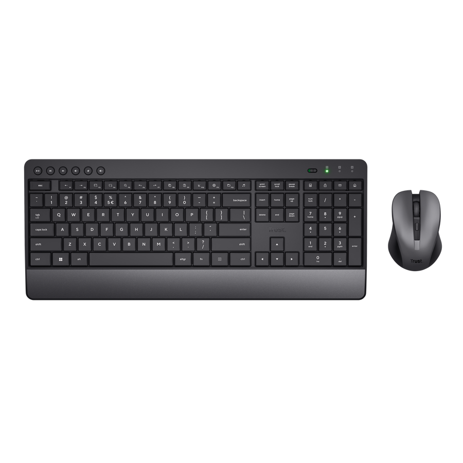 Trust Trezo 24531 teclado y mouse inalámbrico eco español vista frontal completa