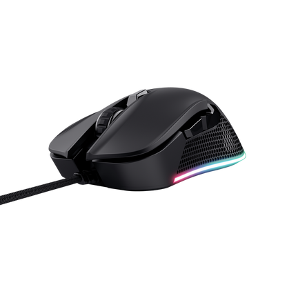 Mouse Trust GXT 922 Ybar vista inferior mostrando sensor óptico gaming