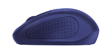 Mouse Trust óptico azul lateral derecho mostrando botones DPI