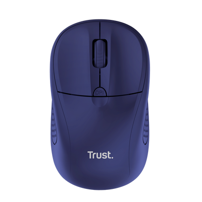 Mouse Trust inalámbrico azul 24796 vista frontal con receptor USB
