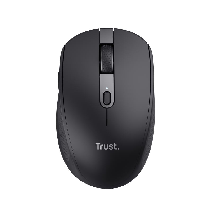 Mouse Trust Ozaa 24819 inalámbrico negro vista frontal completa