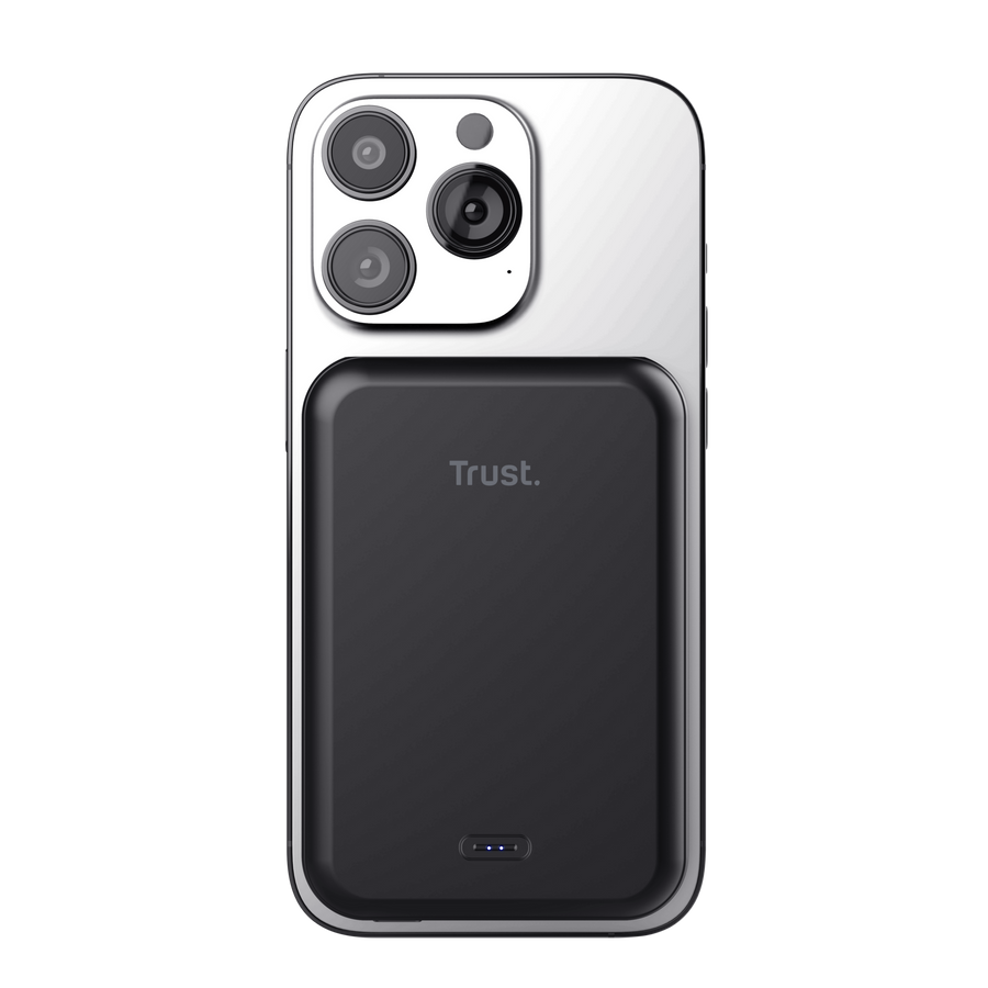 Power Bank Trust Magnética 5000 mAh Negro, 24877