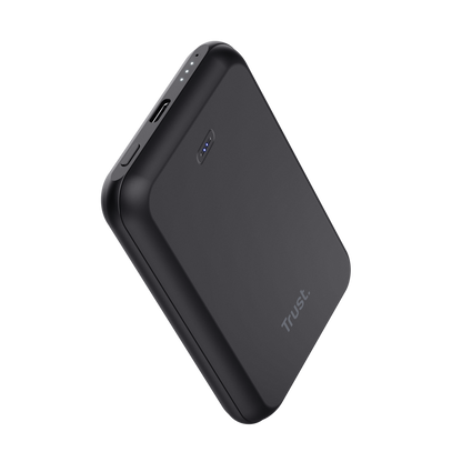 Power Bank Trust Magnética 5000 mAh Negro, 24877