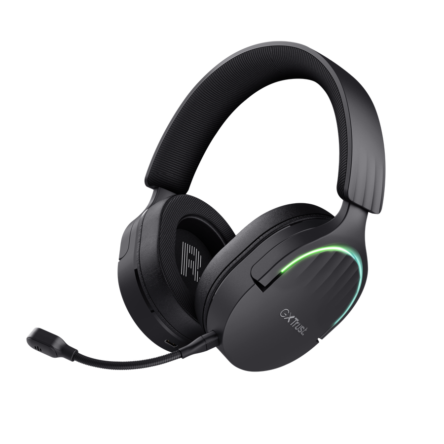 Trust GXT 491 Fayzo auriculares gaming inalámbricos negro vista frontal