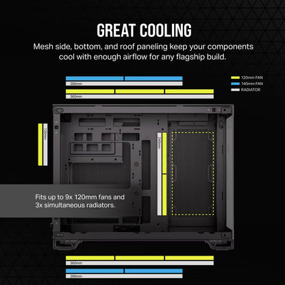Corsair Case 2500X Media Torre Black, CC-9011265-WW