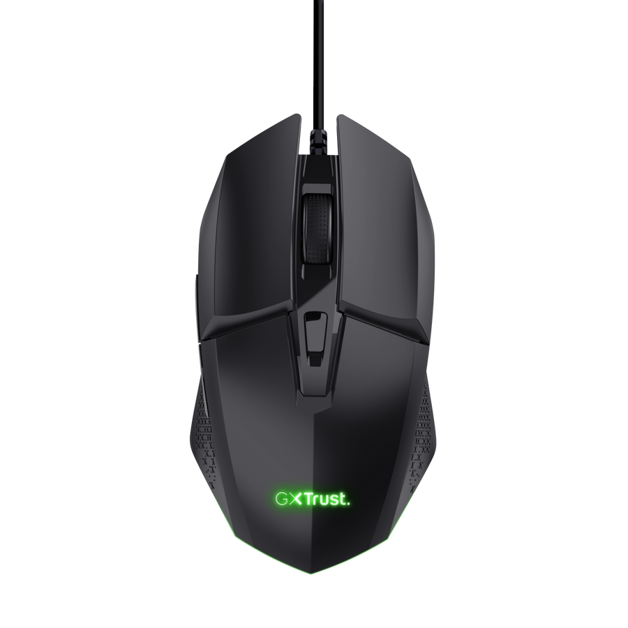 Mouse gaming Trust GXT 109 Felox negro con iluminación LED multicolor