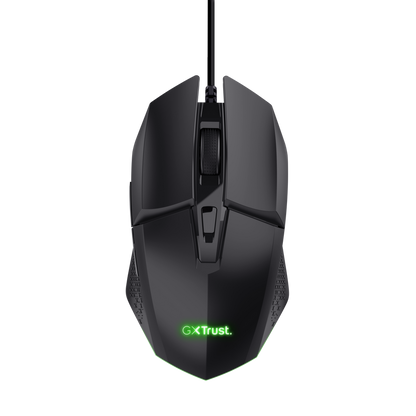 Mouse gaming Trust GXT 109 Felox negro con iluminación LED multicolor