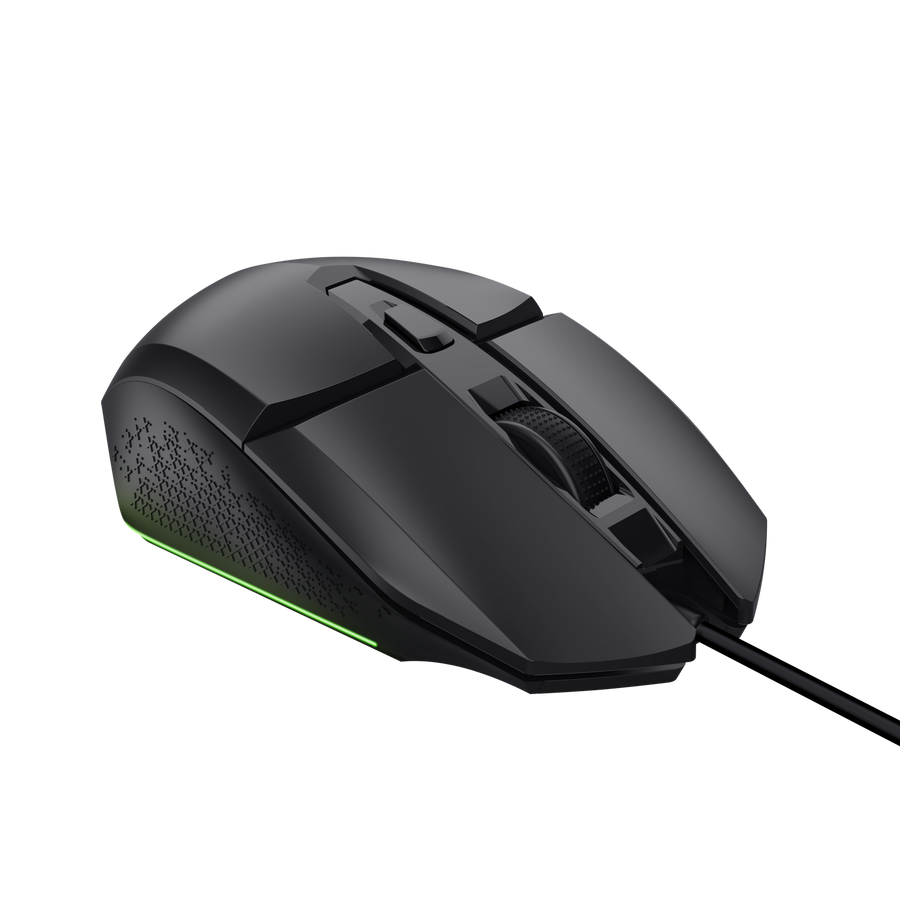 Vista inferior mouse Trust GXT 109 con sensor óptico de 6400 DPI