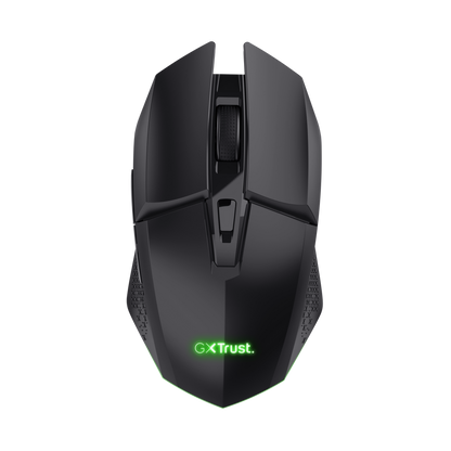 Mouse Trust GXT 110 Felox gaming inalámbrico negro con iluminación LED multicolor
