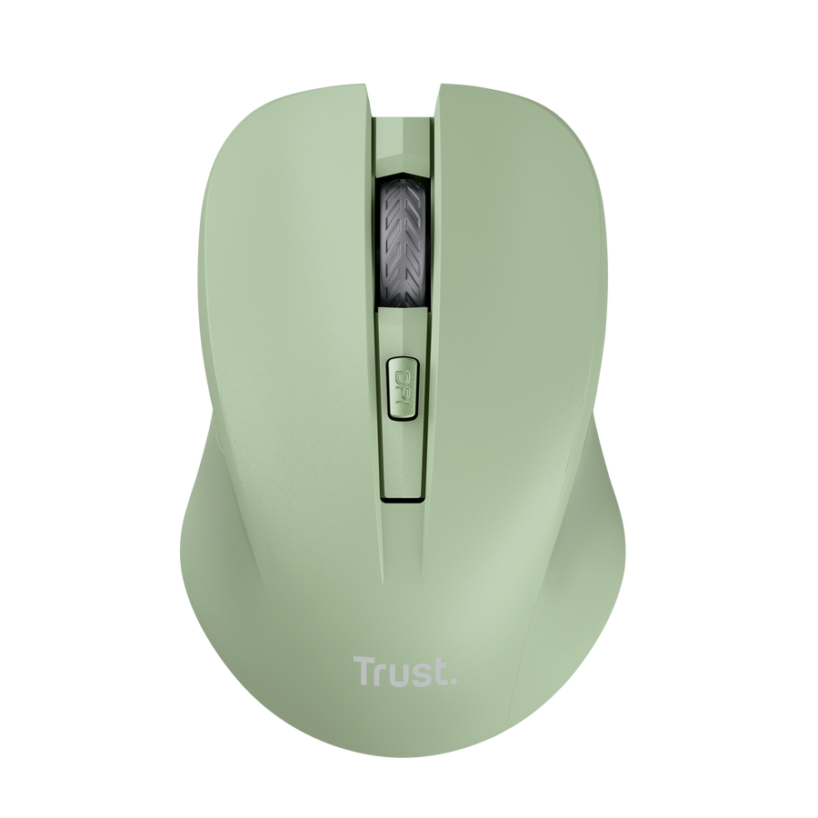 Mouse Trust Mydo silencioso verde 25042 vista frontal completa