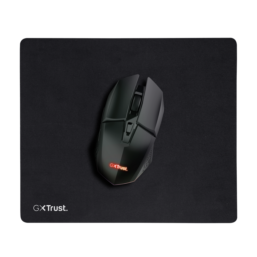 Mouse Trust GXT 112 Felox gaming inalámbrico con iluminación LED y mousepad incluido