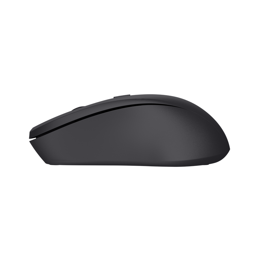 Mouse Trust Mydo vista trasera con compartimento de pilas