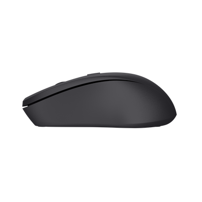 Mouse Trust Mydo vista trasera con compartimento de pilas