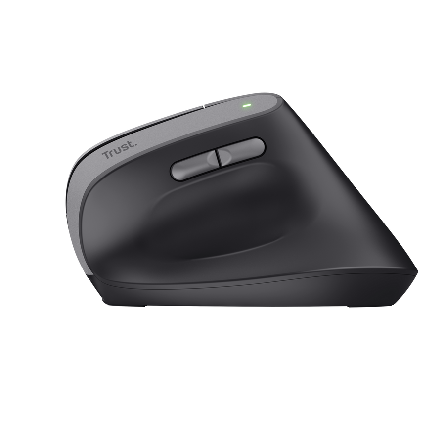 Mouse Trust Bayo II inalámbrico detalle de botones laterales para pulgar