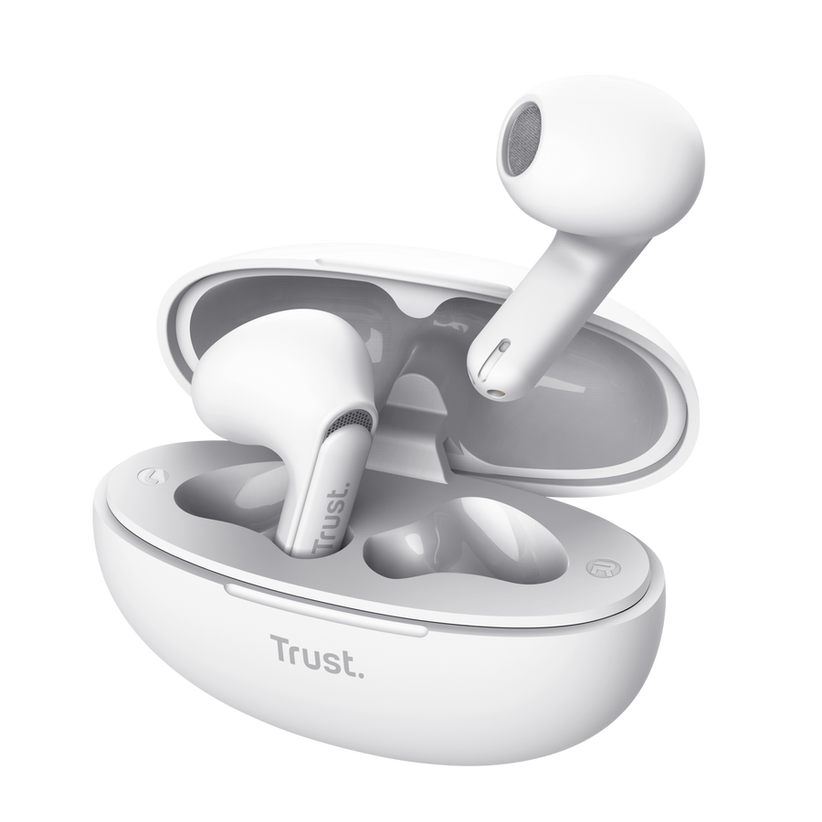 Vista frontal audífonos Trust Yavi Bluetooth cancelación ruido