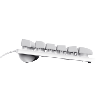 Detalle de teclas del teclado Trust GXT 794W con función anti-ghosting