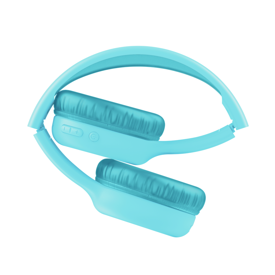 Trust Nouna auriculares inalámbricos infantiles azul vista posterior diadema ajustable
