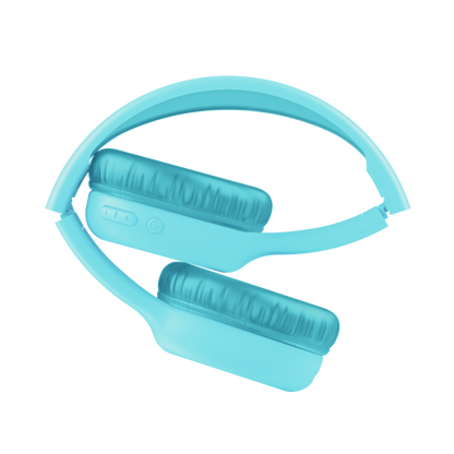 Trust Nouna auriculares inalámbricos infantiles azul vista posterior diadema ajustable
