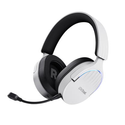 Headset Trust GXT 491W Fayzo gaming inalámbrico blanco vista frontal