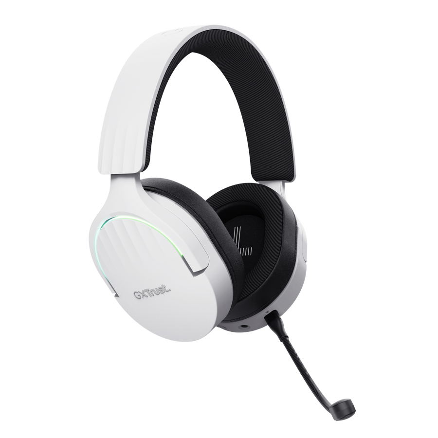 Cable audio incluido auriculares Trust GXT 491W gaming blancos