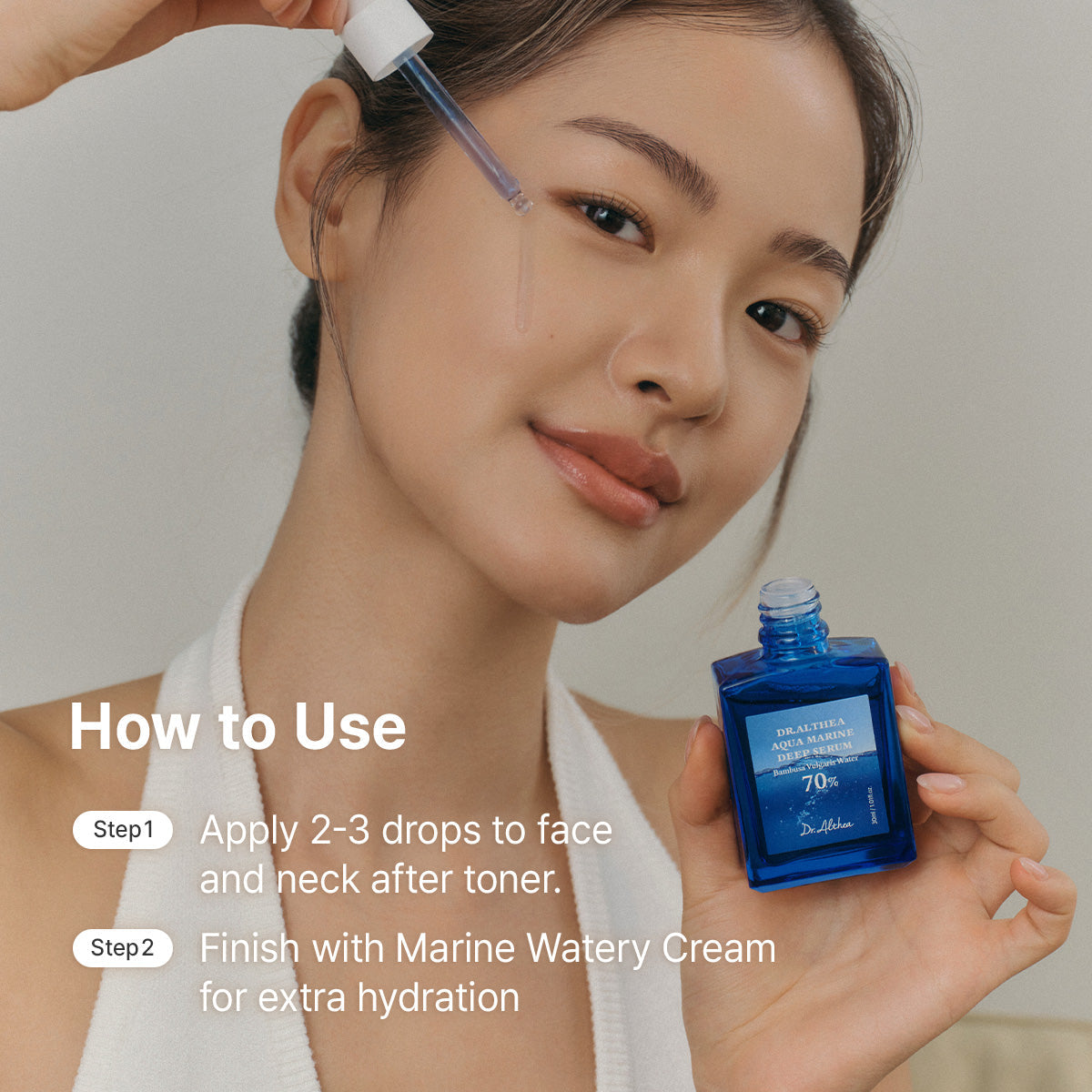 Dr. Althea Serum Aqua Marine Deep - vista lateral del envase