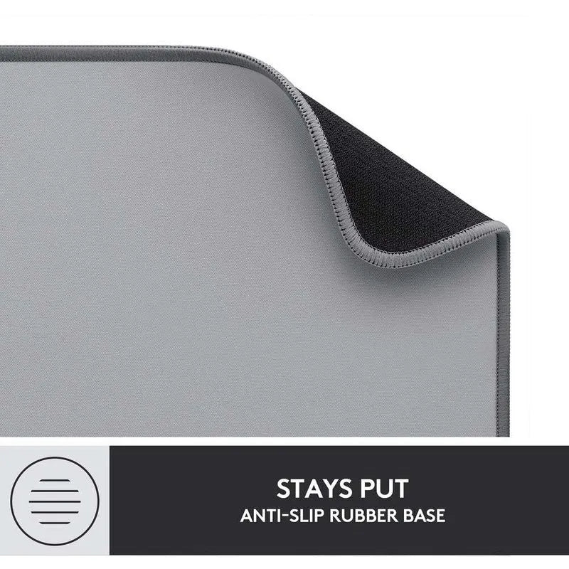 Detalle superficie texturizada antideslizante Mouse Pad Logitech Studio gris