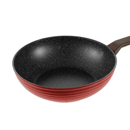 Sartén Wok Antiadherente Winning Star ST-5228, Aluminio 28 cm