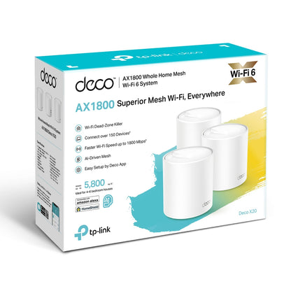 Sistema Wi-Fi Mesh AX1800 3-Pack, Deco X20