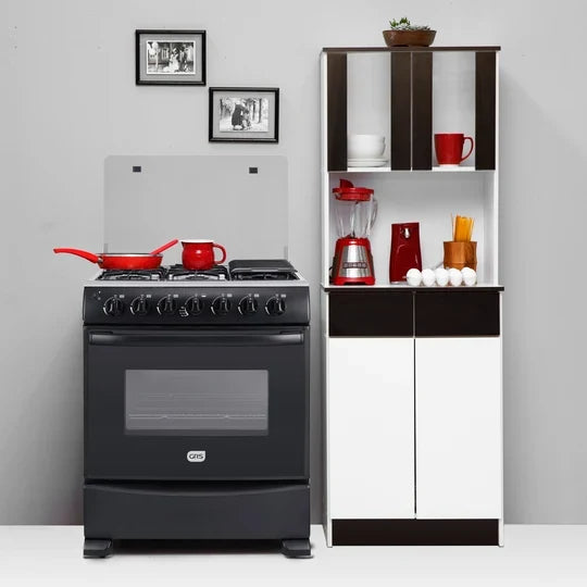 GRS Estufa a Gas 30" con 6 Quemadores, Horno Total Heat y Comal Negro, 30GM3B