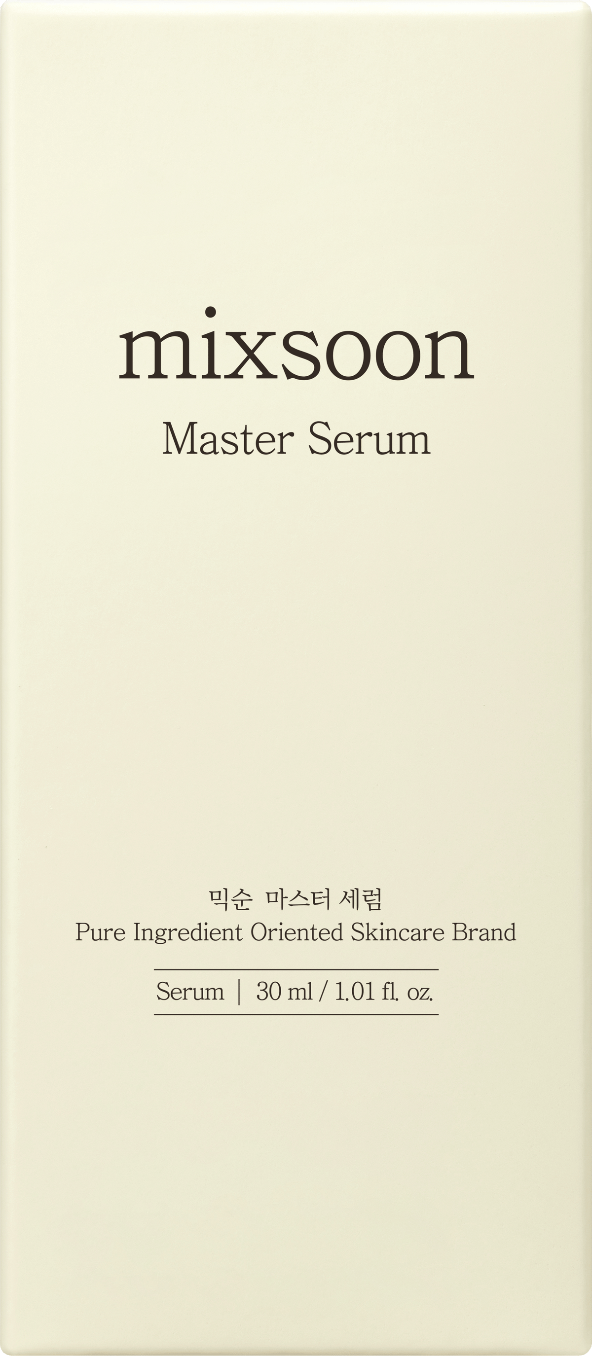 Mixsoon Master Serum 30ml - frasco sobre fondo blanco