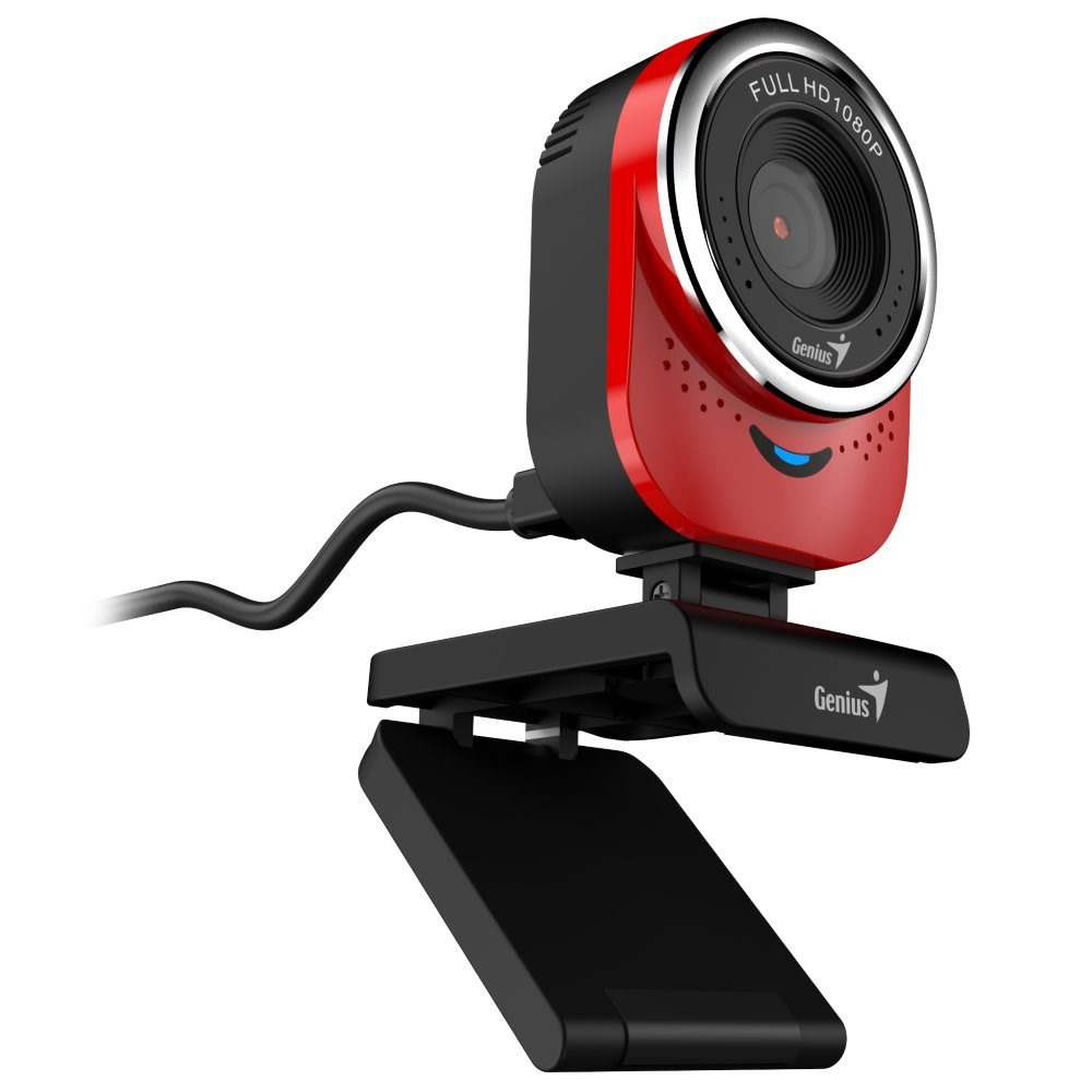Genius cámara web Full HD roja, QCam 6000