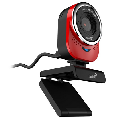 Genius cámara web Full HD roja, QCam 6000