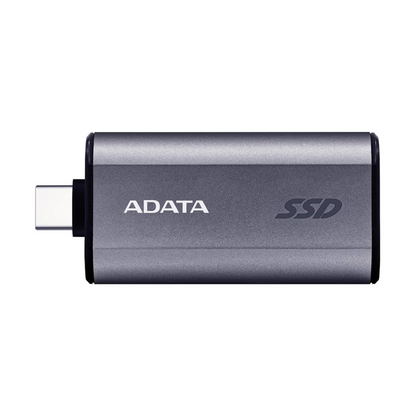 Disco Duro Externo Sólido ADATA SC750 | 500GB | USB 3.2 Gen2 | Hasta 1,050/1,000 MB/s | Conector Tipo-C Retráctil | SC750-500G-CCBK