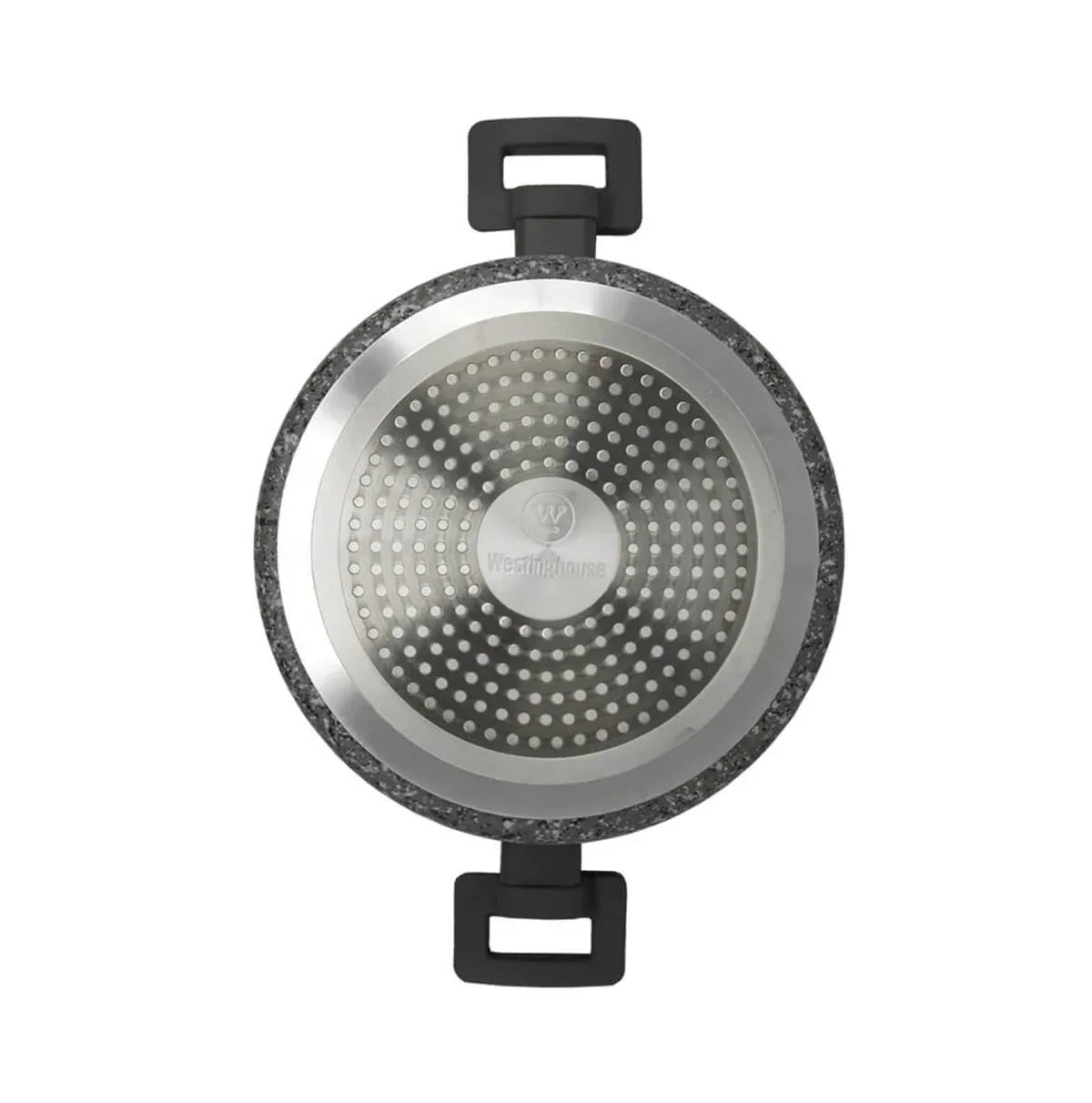 Cacerola con tapa Westinghouse WCCC0070028GGY | 28 cm | Revestimiento tipo Granito | Antiadherente | Color Gris