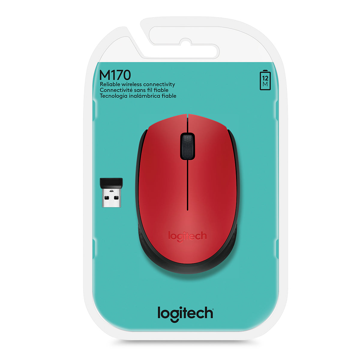 Receptor USB nano del Mouse Logitech M170 para conectividad inalámbrica