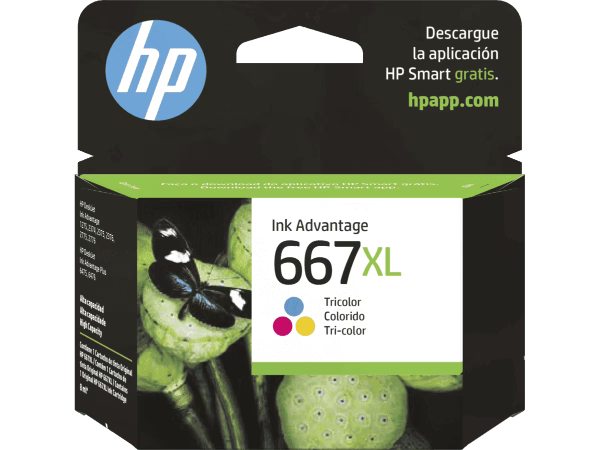 Cartucho Tinta HP 667Xl Tricolor, 3YM80AL