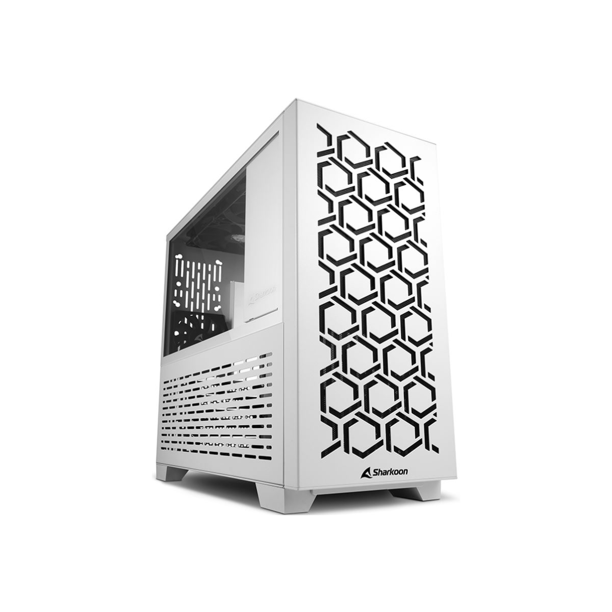 Case Sharkoon MS-Y1000 WH MATX | Media Torre | Blanco | Panel Lateral de Vidrio Templado