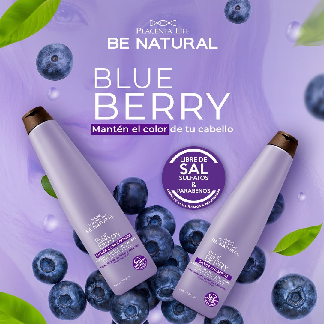 Placentalife Shampoo matizante 100 ml, Blue Berry Silver