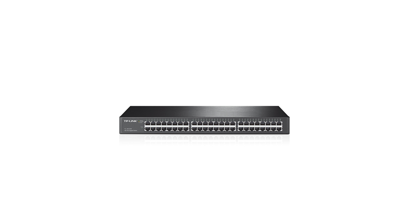 SWITCH TP LINK TL-SG1048 48 PUERTOS GIGABIT 10/100/1000 MBPS NO ADMINISTRABLE NEGRO