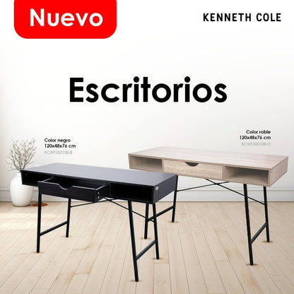 Kenneth Cole escritorio negro 120x48x76 cm KCWF202108-B