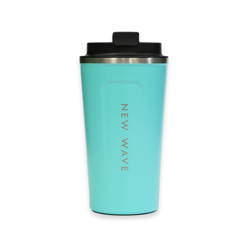 Detalle de la tapa del vaso térmico New Wave con sistema de cierre