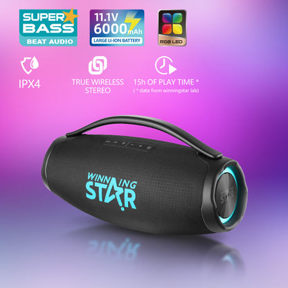 Winning Star Parlante RGB Bluetooth 80W, ST-8102