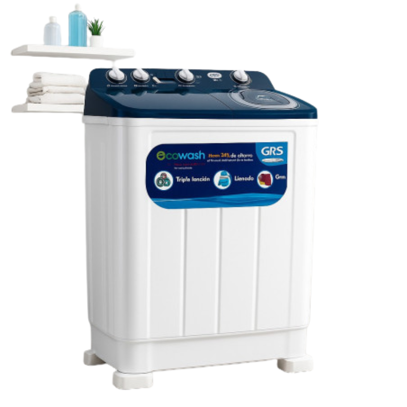 GRS Lavadora Semiautomática de Carga Superior 17 kg con Doble Tina, GLT17W