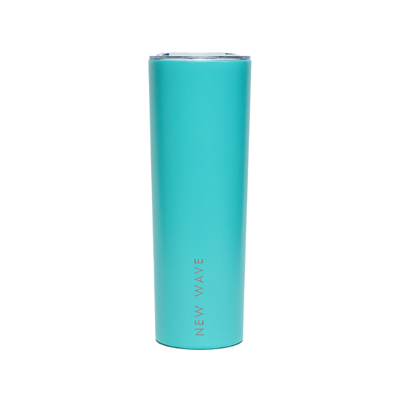 Tumbler New Wave vista superior mostrando tapa con abertura para beber