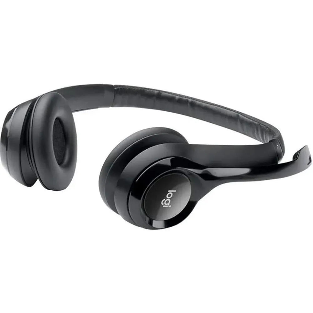 Headset Logitech H390 vista posterior con almohadillas supraurales